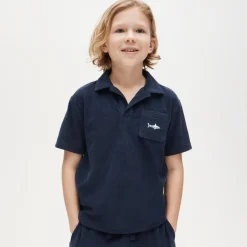 Kids' johnny-collar critter sweater-polo