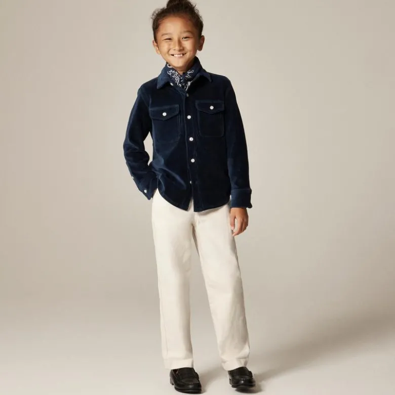 Kids' knit corduroy shirt