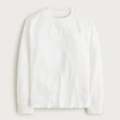 Kids' long-sleeve garment-dyed pocket T-shirt in broken-in-jersey