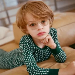 Kids' long-sleeve printed pajama set
