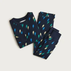 Kids' long-sleeve printed pajama set