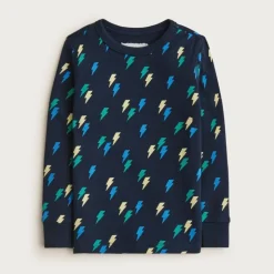 Kids' long-sleeve printed pajama set