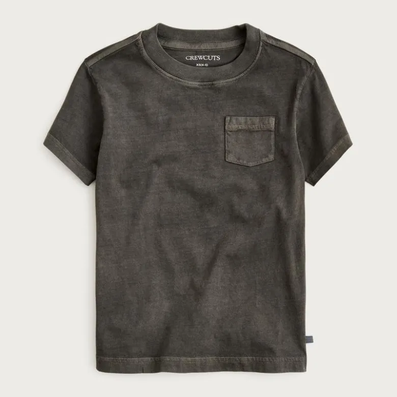 Kids' new garment-dyed pocket T-shirt