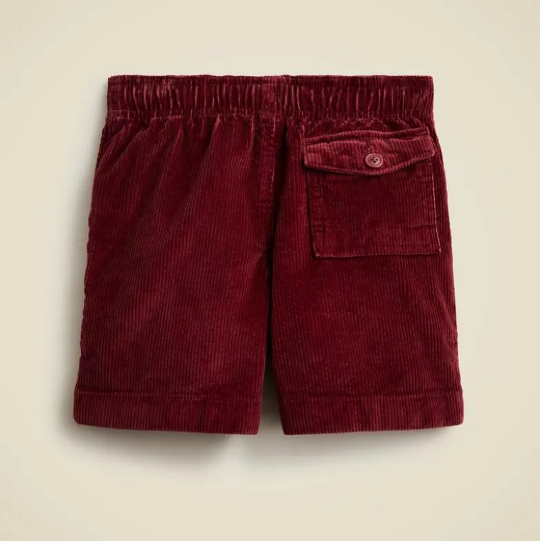 Kids' pull-on short in wide-wale corduroy