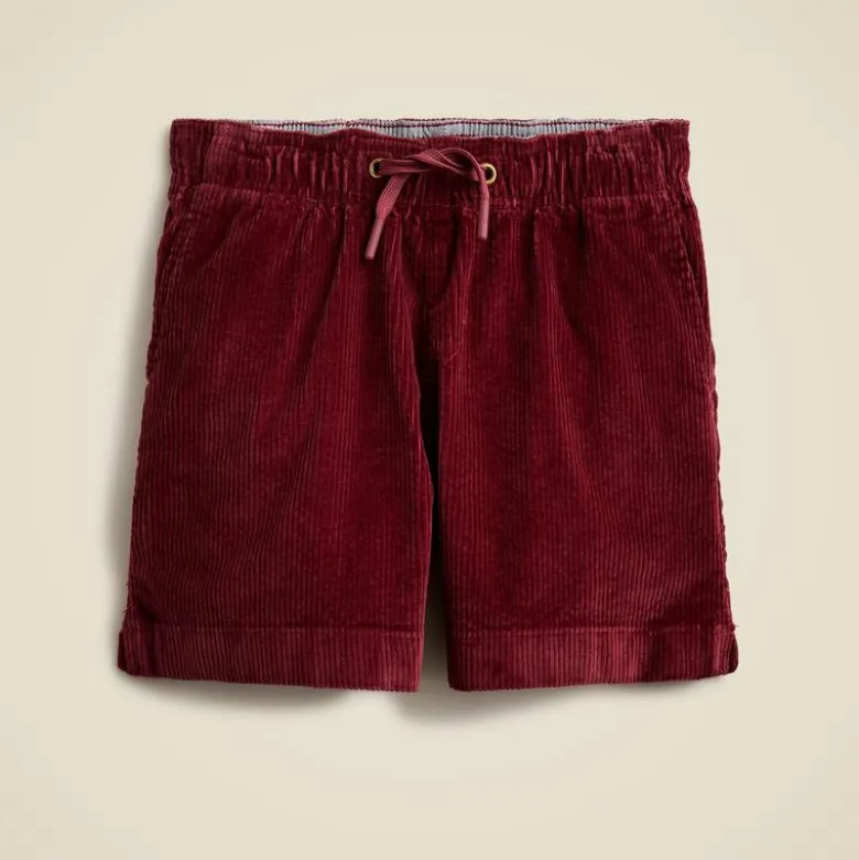 Kids' pull-on short in wide-wale corduroy