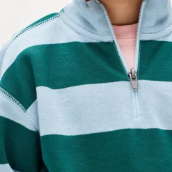 Kids' rugby quarter-zip pullover
