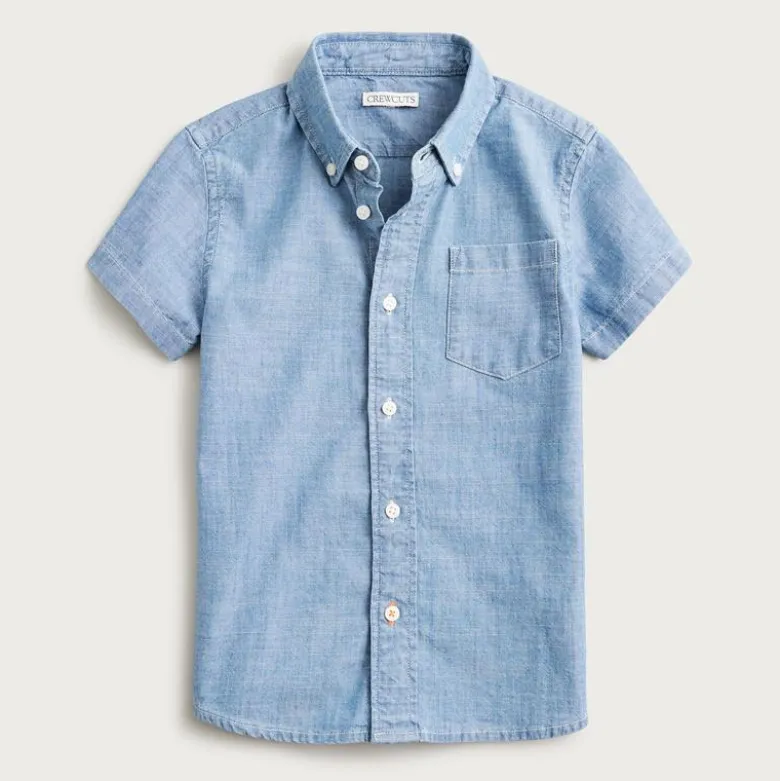 Kids' short-sleeve chambray shirt