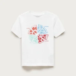 Kids' short-sleeve pizza graphic T-shirt