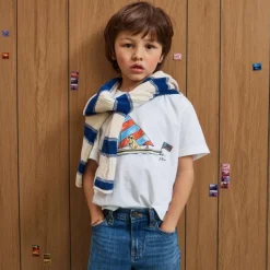 Kids' short-sleeve sailor dog graphic T-shirt
