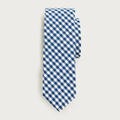 Kids' silk tie in gingham