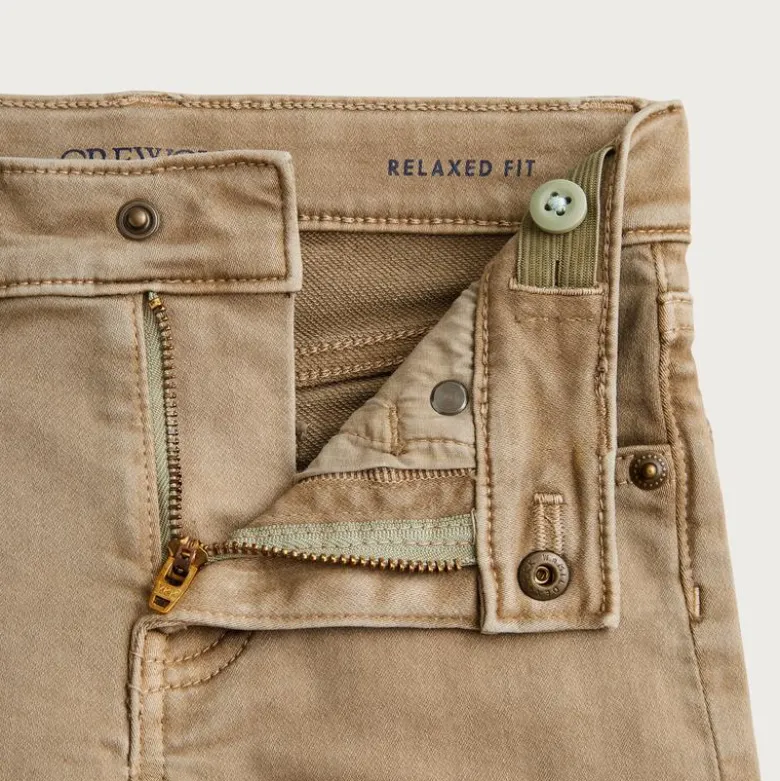 Kids' Straight-fit garment-dyed stretch jean