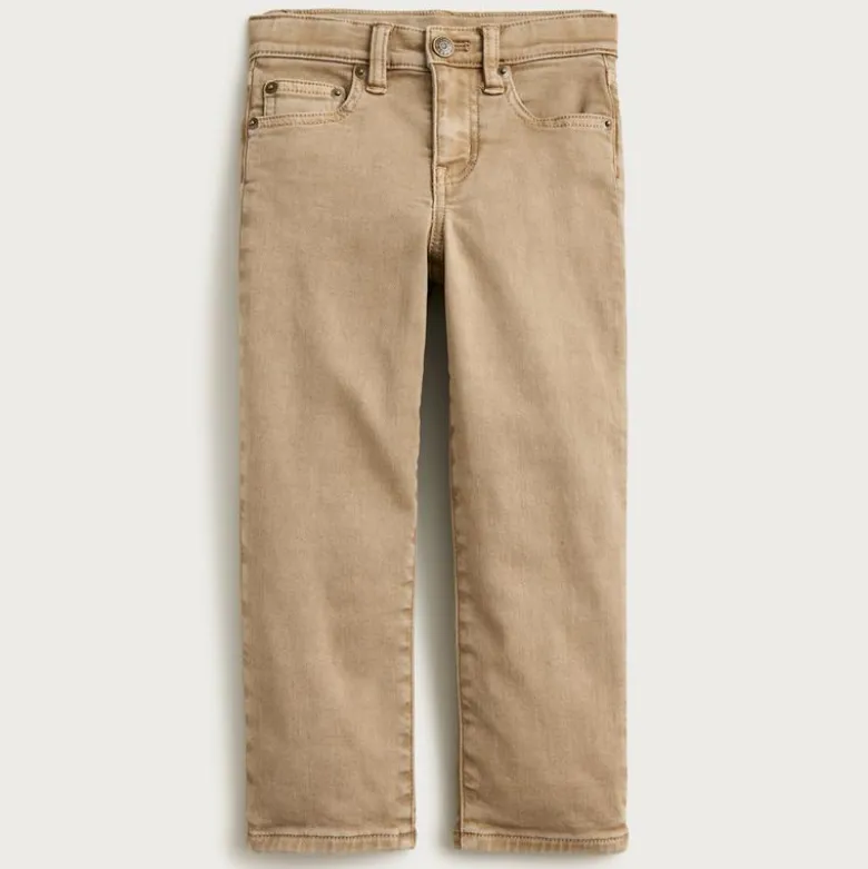 Kids' Straight-fit garment-dyed stretch jean
