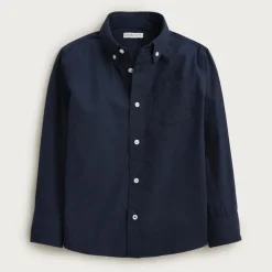 Kids' stretch poplin button-down