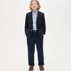 Kids' stretch poplin button-down in gingham