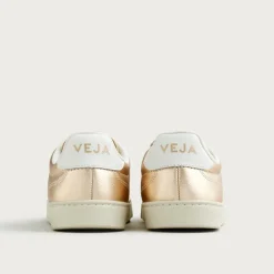Kids' Veja™ volley metallic leather sneakers