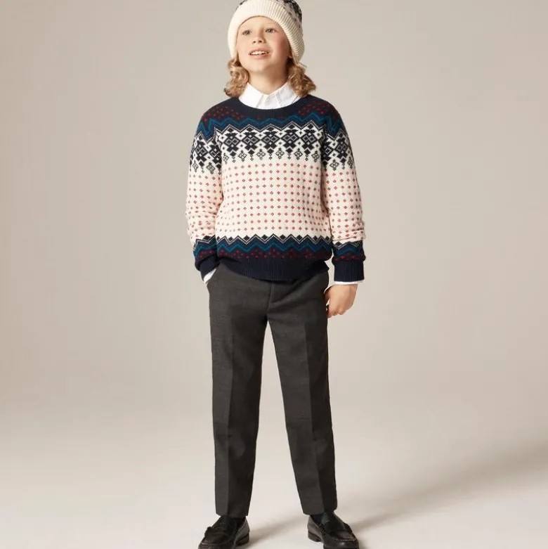 Kids' vintage Fair Isle sweater in wool blend