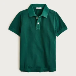 Kids' washed piqué polo shirt