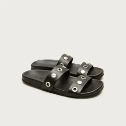 Kira grommet sandals in leather
