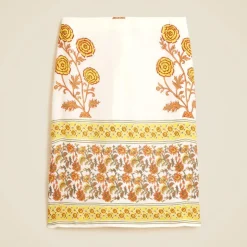 Knee-length skirt in sunset rose block print