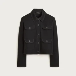 Knit jacket in wool blend