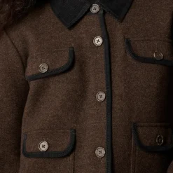 Knit jacket in wool blend