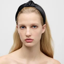 Knot headband in satin