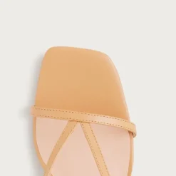 Krista slingback kitten-heel sandals in leather