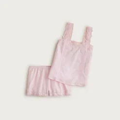 Lace-trim camisole pajama set