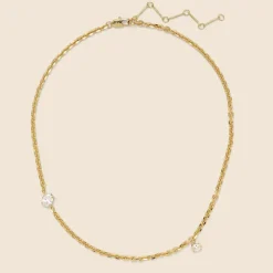 Lady Grey crystal tilt necklace