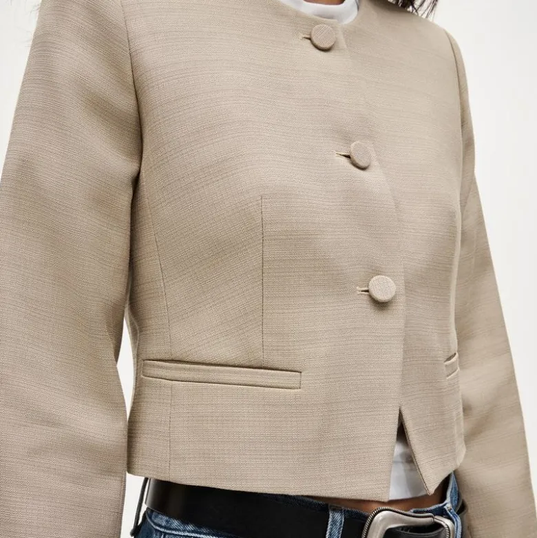 Lady jacket in luster canvas