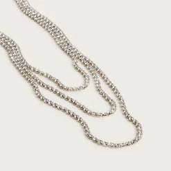 Layered crystal necklace