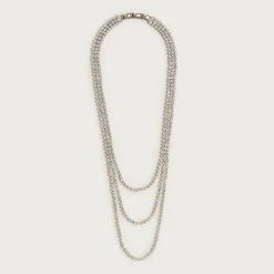 Layered crystal necklace
