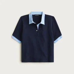 Layered polo shirt in mariner cotton