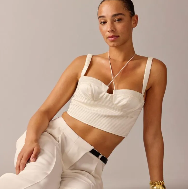 Limited-edition Anna October© X J.Crew cropped bustier top