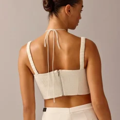 Limited-edition Anna October© X J.Crew cropped bustier top