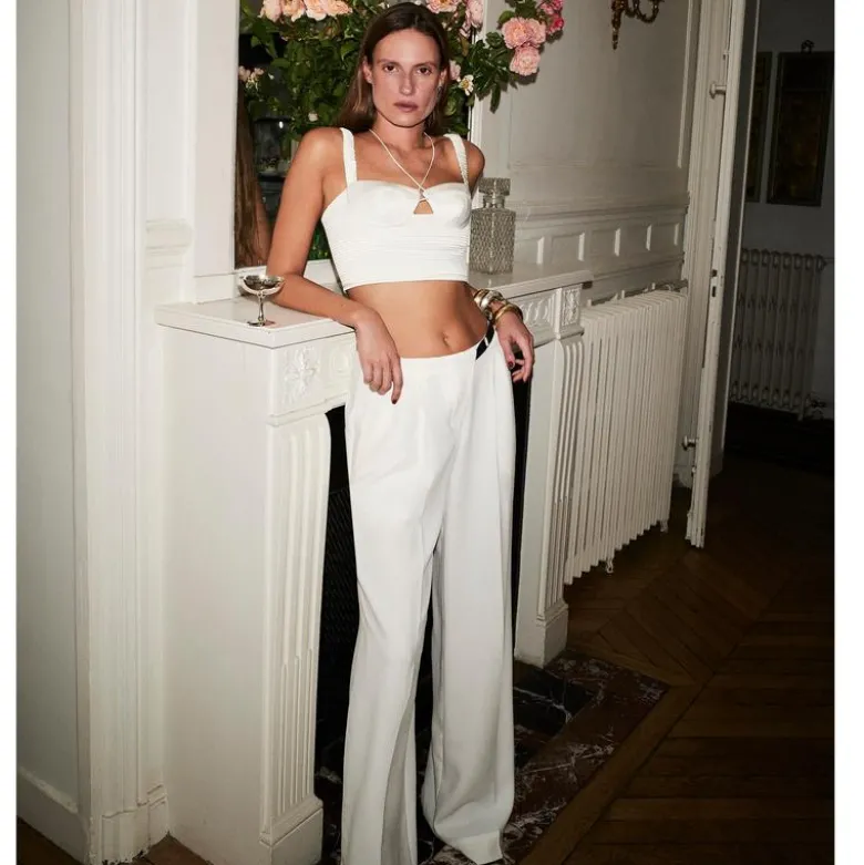 Limited-edition Anna October© X J.Crew cropped bustier top