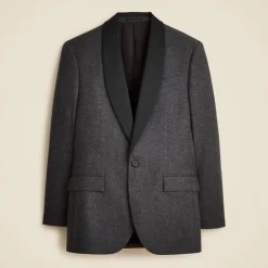 Limited-edition Relaxed-fit shawl-collar tuxedo jacket in English wool flannel