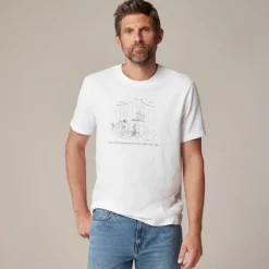 Limited-edition The New Yorker X J.Crew vintage-wash cotton graphic T-shirt