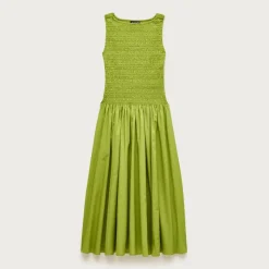 Lina smocked midi dress