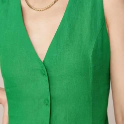 Linen mini dress