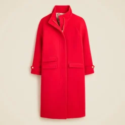 Long Toscana coat in Italian stadium-cloth wool blend