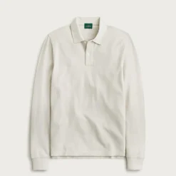 Long-sleeve classic piqué polo shirt