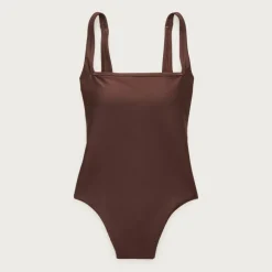 Long-torso squareneck one-piece in Classic Sculpt™
