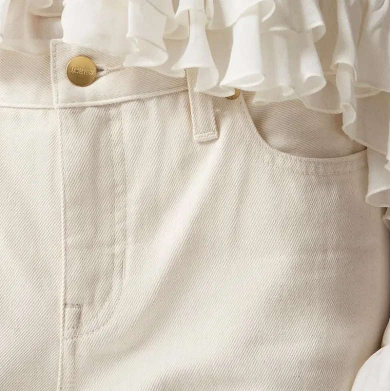 Lower-rise wide-leg jean