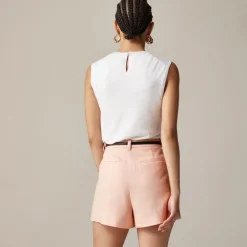 Lucia short in stretch linen blend
