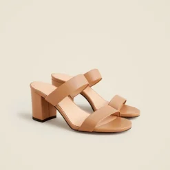 Lucie double-strap block-heel sandals