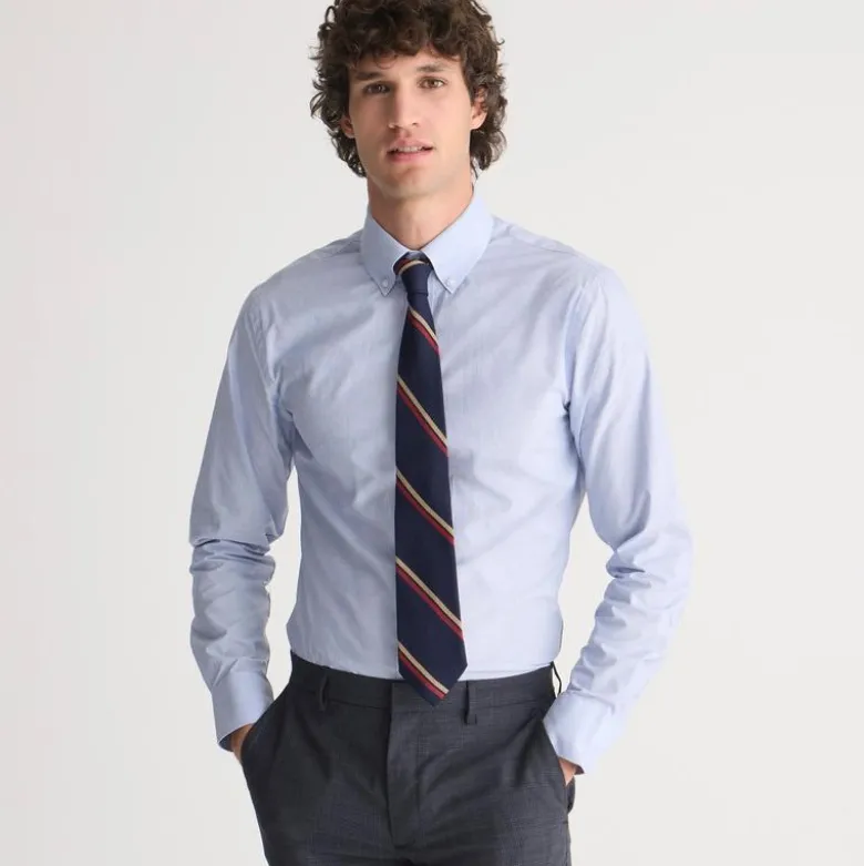 Ludlow Premium fine cotton dress shirt with button-down collar