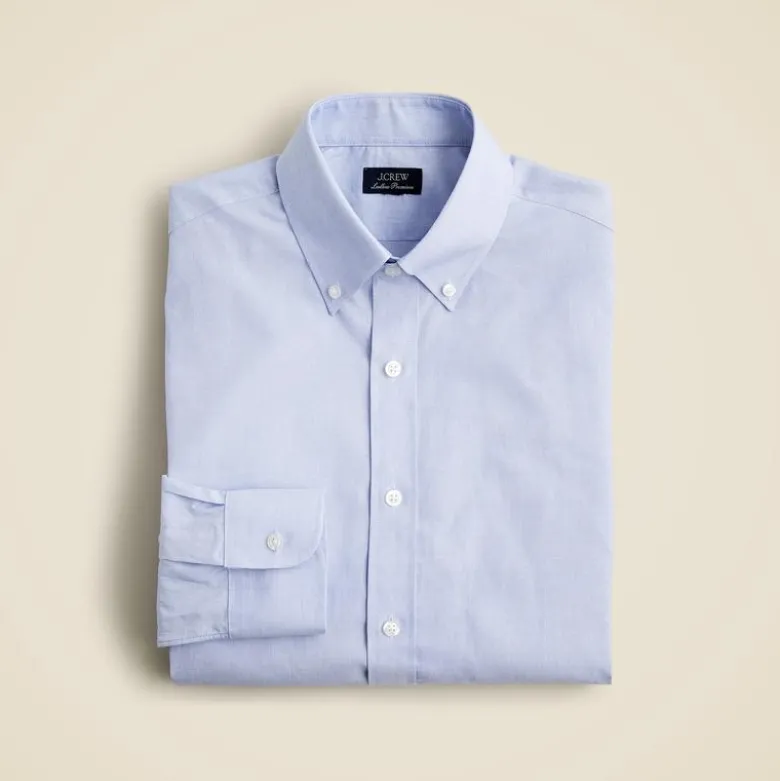 Ludlow Premium fine cotton dress shirt with button-down collar
