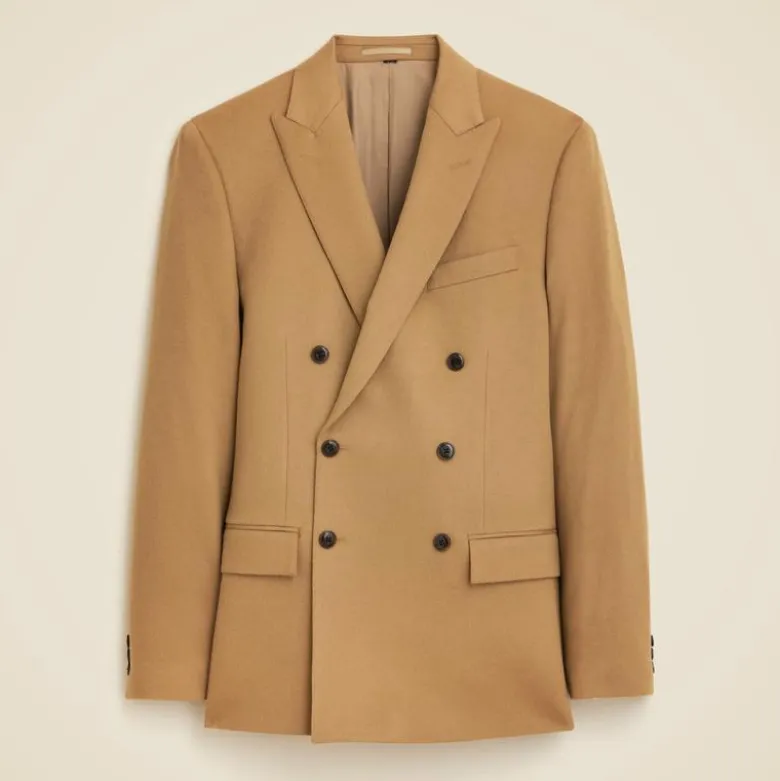 Ludlow Slim-fit double-breasted blazer in Italian wool doeskin