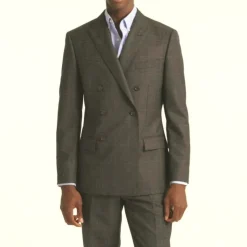 Ludlow Slim-fit double-breasted suit jacket in Italian wool